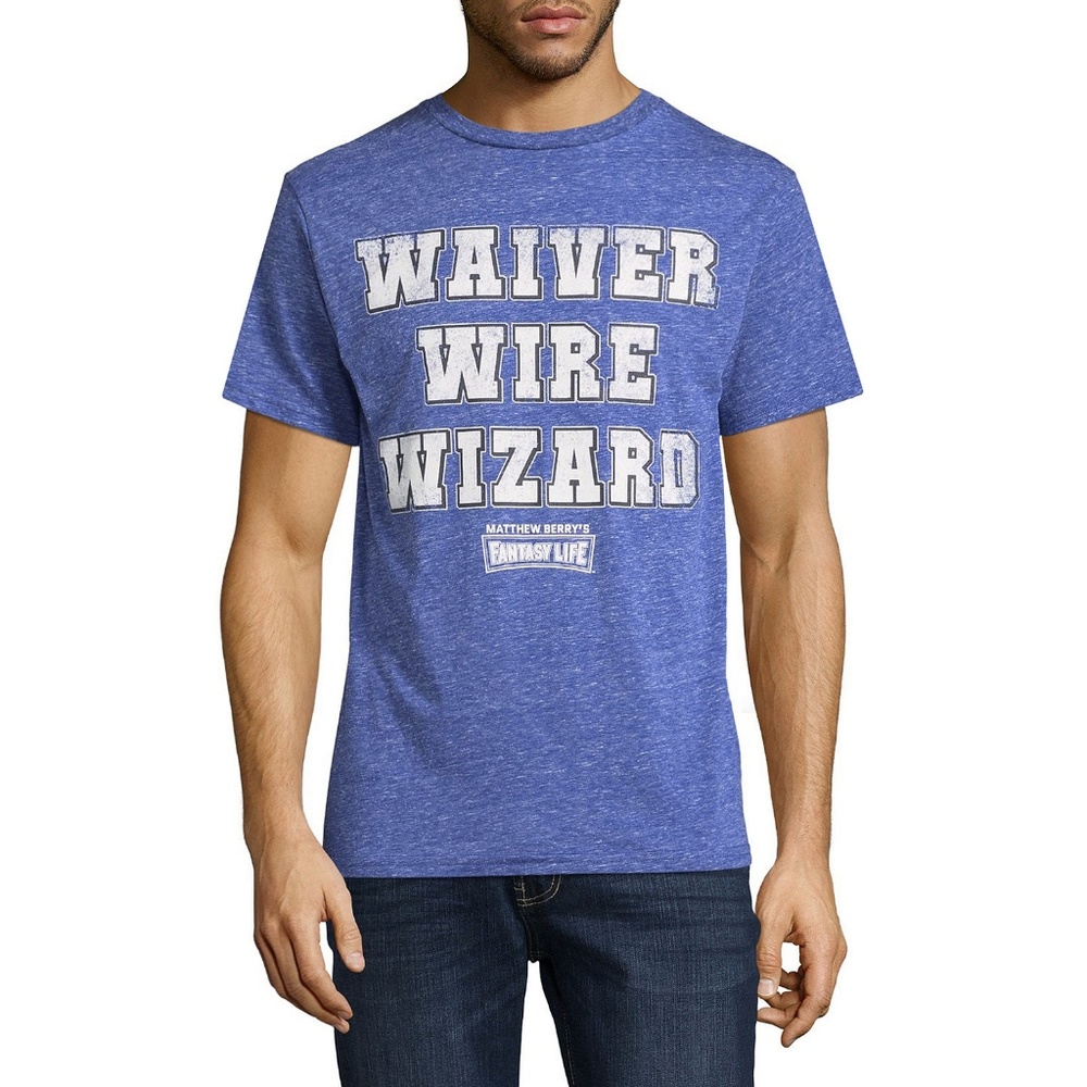 New! Fantasy Football T-Shirt Waiver Wire Wizard